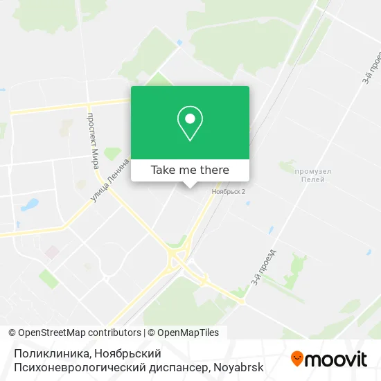 Поликлиника, Ноябрьский Психоневрологический диспансер map