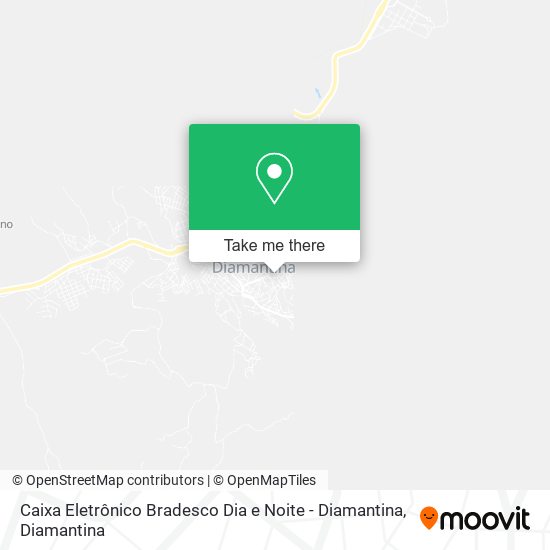 Mapa Caixa Eletrônico Bradesco Dia e Noite - Diamantina