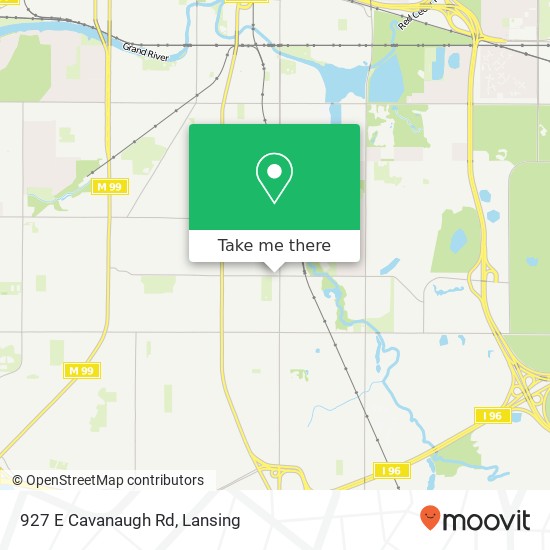 Mapa de 927 E Cavanaugh Rd
