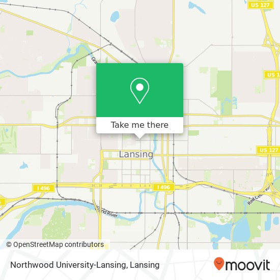 Northwood University-Lansing map