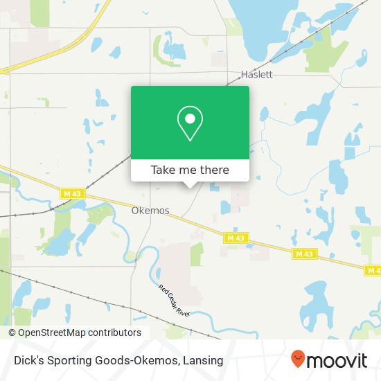 Mapa de Dick's Sporting Goods-Okemos