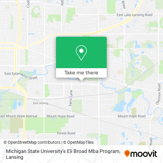 Mapa de Michigan State University's Eli Broad Mba Program