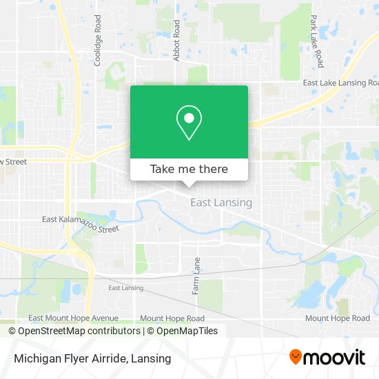 Michigan Flyer Airride map