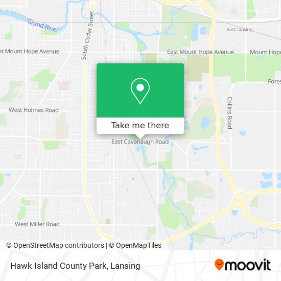 Hawk Island County Park map