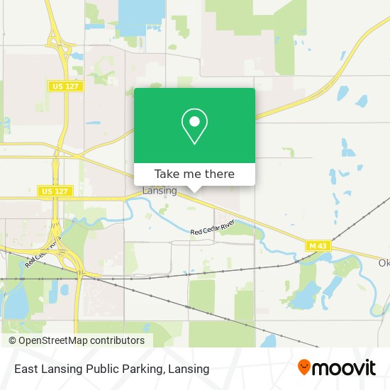 Mapa de East Lansing Public Parking