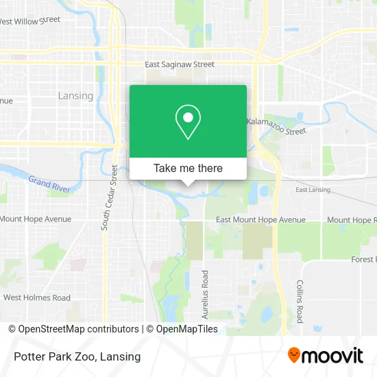 Mapa de Potter Park Zoo