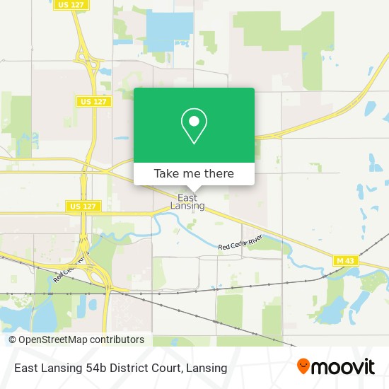 East Lansing 54b District Court map