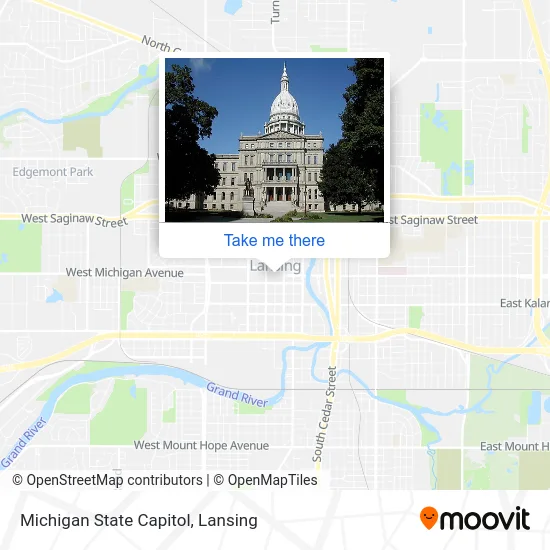 Michigan State Capitol map