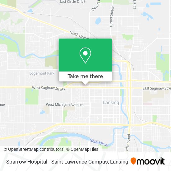Mapa de Sparrow Hospital - Saint Lawrence Campus