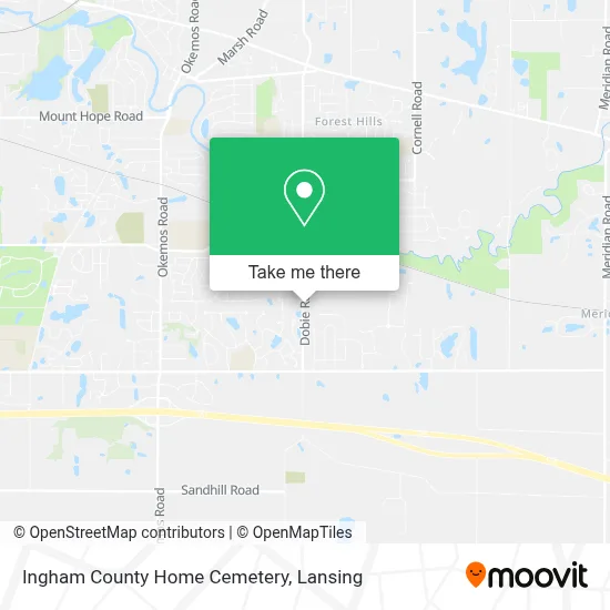 Ingham County Home Cemetery map