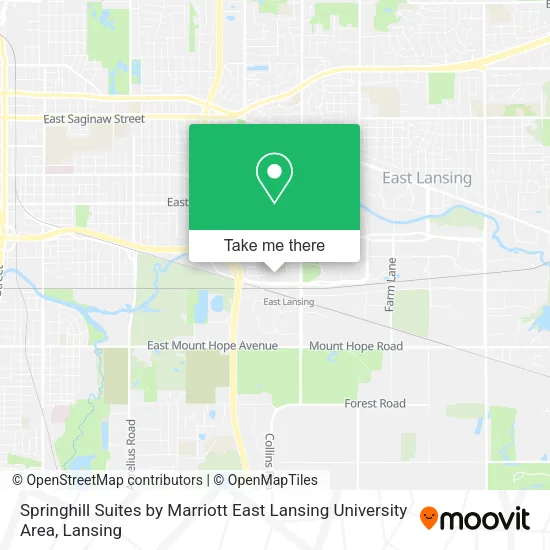 Springhill Suites by Marriott East Lansing University Area map