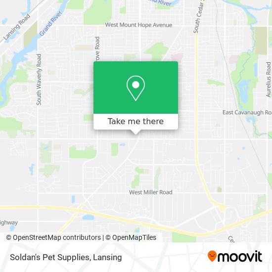 Mapa de Soldan's Pet Supplies