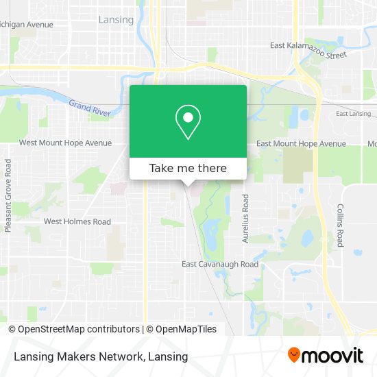 Mapa de Lansing Makers Network