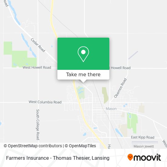 Farmers Insurance - Thomas Thesier map