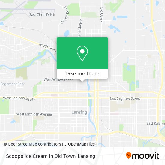 Scoops Ice Cream In Old Town map