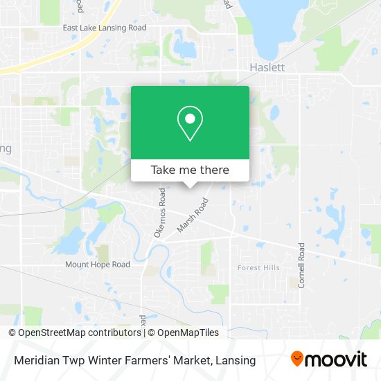 Meridian Twp Winter Farmers' Market map