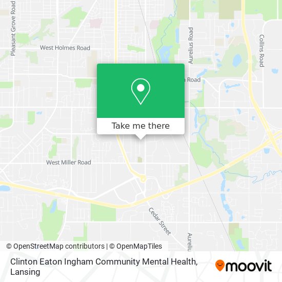 Clinton Eaton Ingham Community Mental Health map