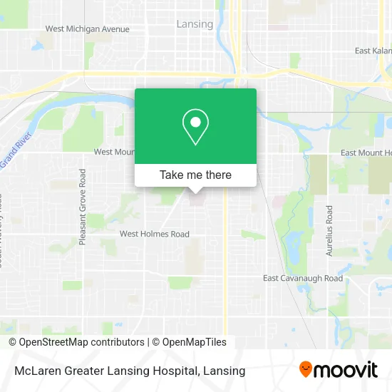 McLaren Greater Lansing Hospital map