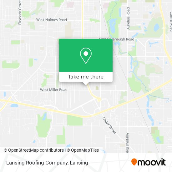 Lansing Roofing Company map