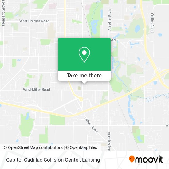 Capitol Cadillac Collision Center map