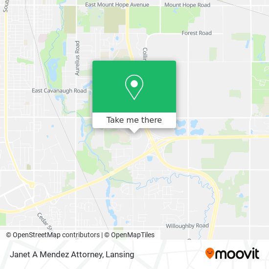 Janet A Mendez Attorney map