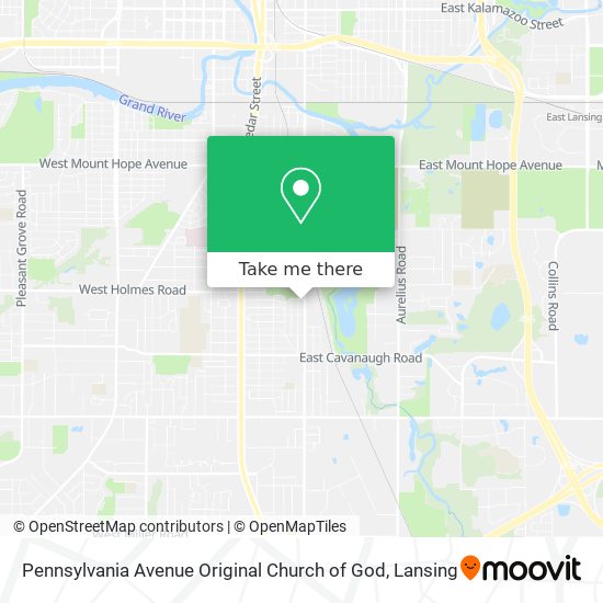 Pennsylvania Avenue Original Church of God map