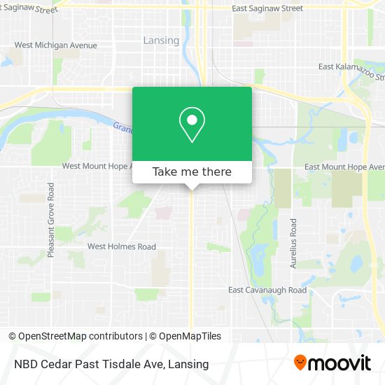 NBD Cedar Past Tisdale Ave map