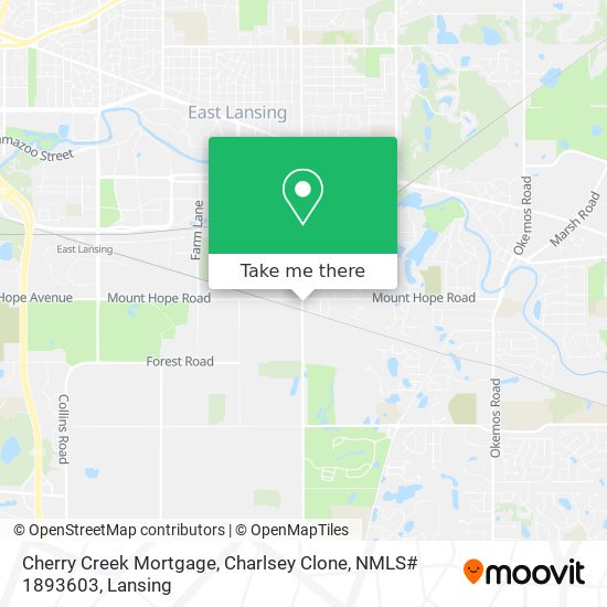 Mapa de Cherry Creek Mortgage, Charlsey Clone, NMLS# 1893603