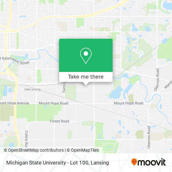 Mapa de Michigan State University - Lot 100