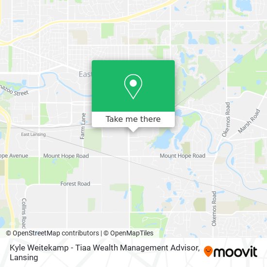 Mapa de Kyle Weitekamp - Tiaa Wealth Management Advisor