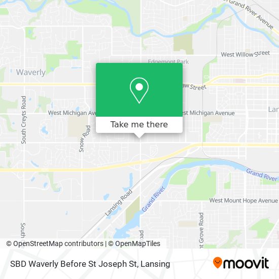 SBD Waverly Before St Joseph St map