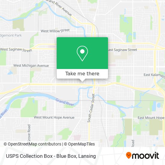 USPS Collection Box - Blue Box map