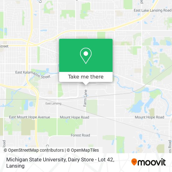 Michigan State University, Dairy Store - Lot 42 map