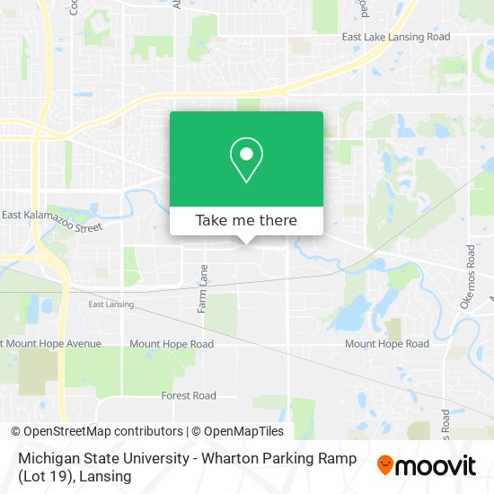 Michigan State University - Wharton Parking Ramp (Lot 19) map