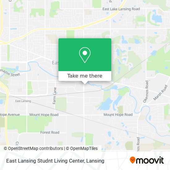 East Lansing Studnt Living Center map