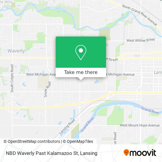 NBD Waverly Past Kalamazoo St map