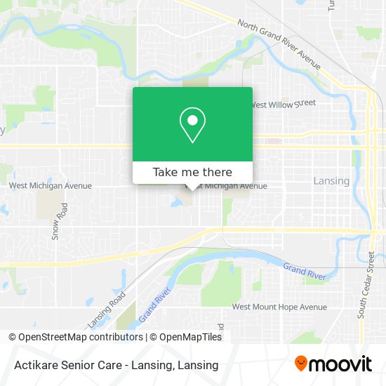 Actikare Senior Care - Lansing map