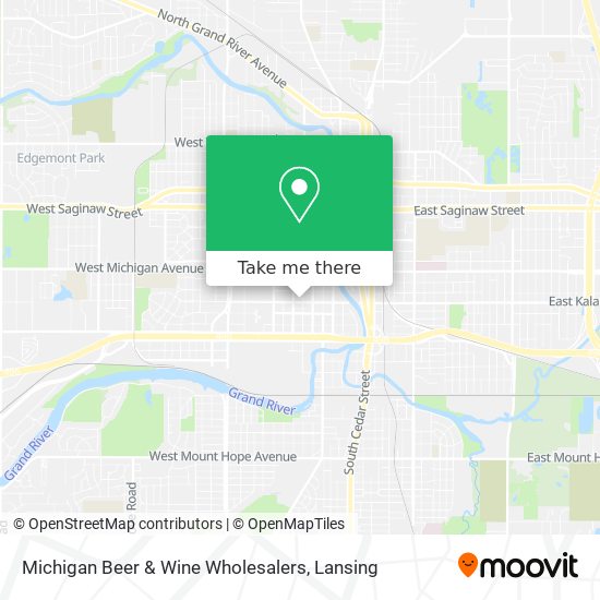 Michigan Beer & Wine Wholesalers map