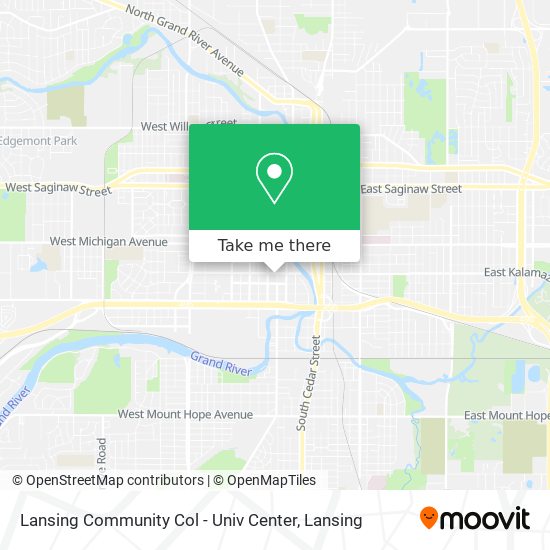 Lansing Community Col - Univ Center map