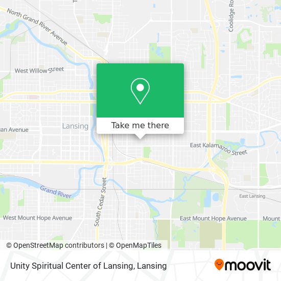 Unity Spiritual Center of Lansing map