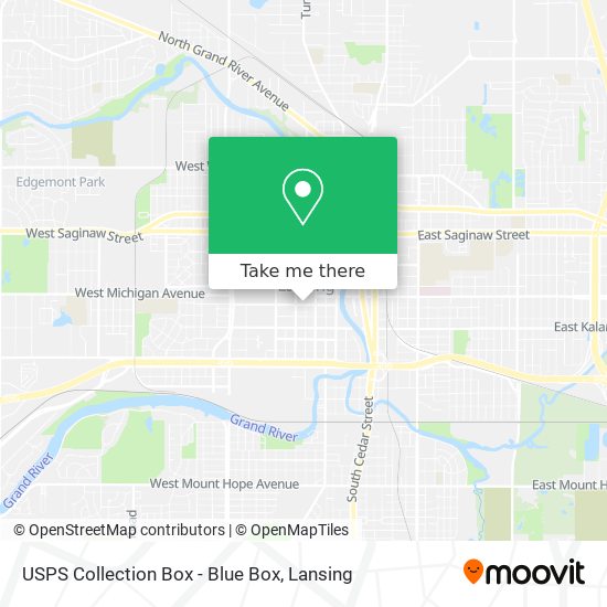 USPS Collection Box - Blue Box map