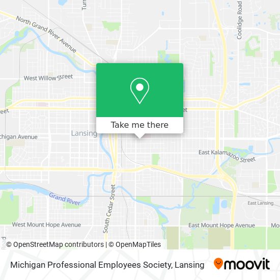 Mapa de Michigan Professional Employees Society