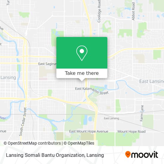 Lansing Somali Bantu Organization map