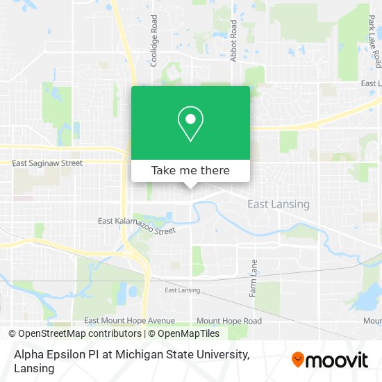 Alpha Epsilon PI at Michigan State University map