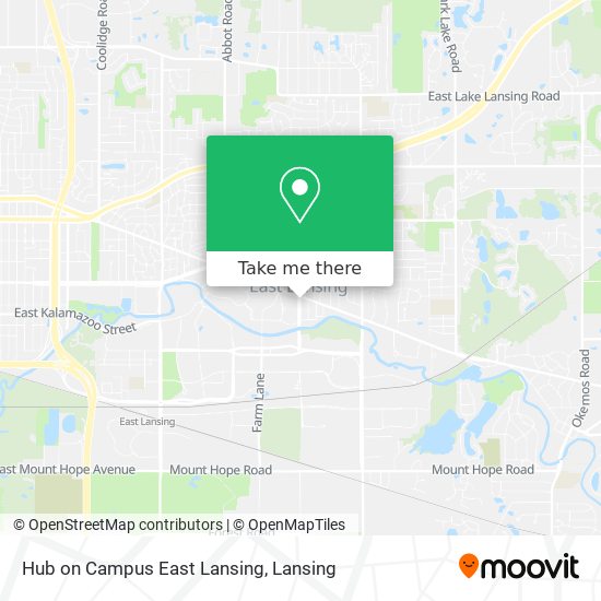 Mapa de Hub on Campus East Lansing