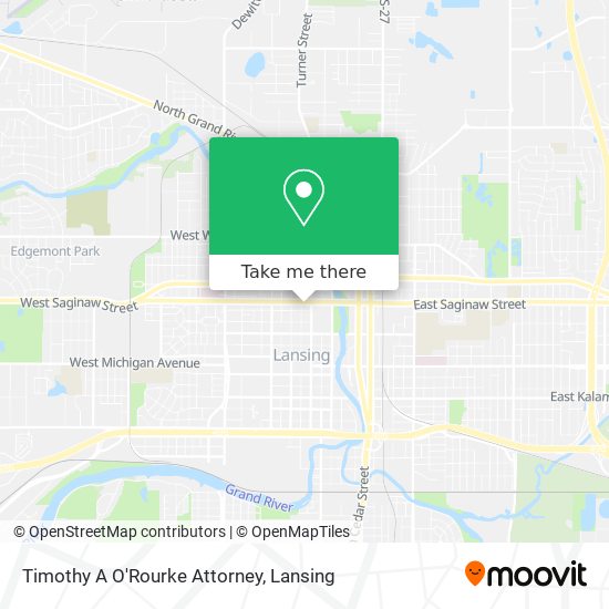 Timothy A O'Rourke Attorney map