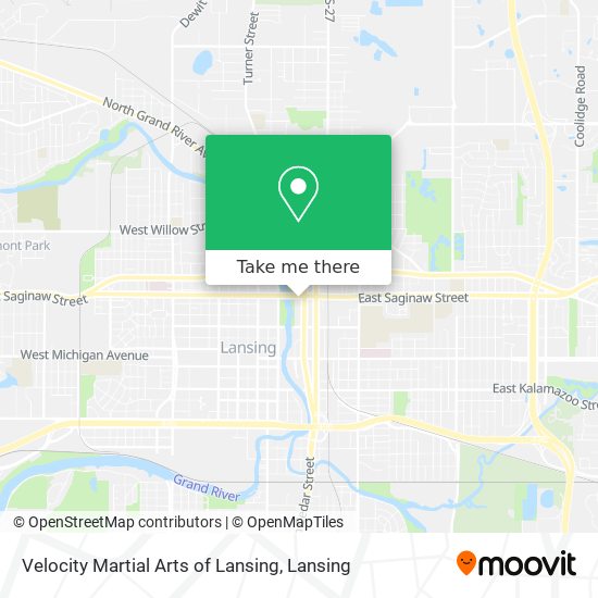 Velocity Martial Arts of Lansing map