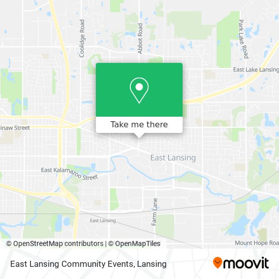 East Lansing Community Events map