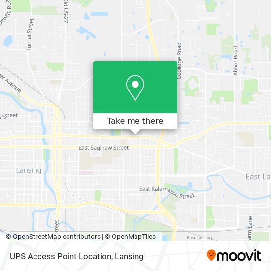 UPS Access Point Location map