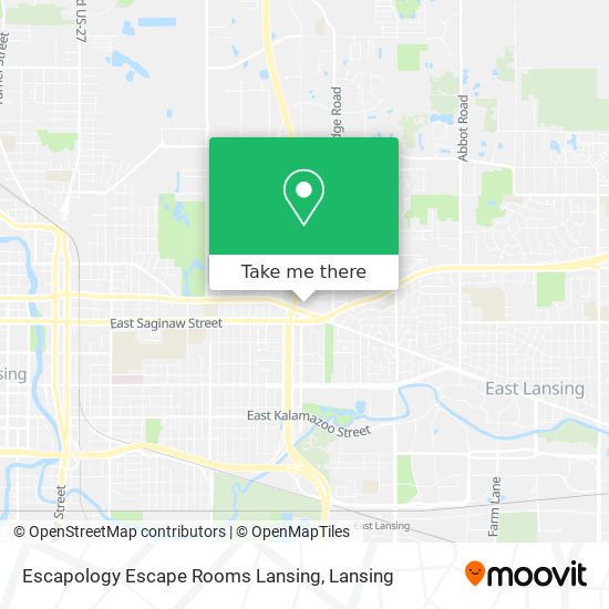 Mapa de Escapology Escape Rooms Lansing